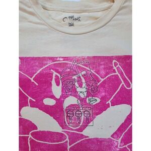 The Simpsons Bart Simpson‎ Drummer T Shirt Cream Graphic Print Size Medium